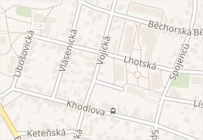 Vojická v obci Praha - mapa ulice