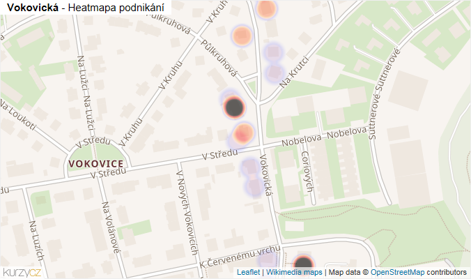 Mapa Vokovická - Firmy v ulici.