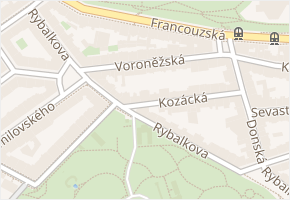 Voroněžská v obci Praha - mapa ulice