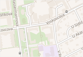 Voskovcova v obci Praha - mapa ulice