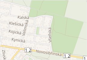 Vranická v obci Praha - mapa ulice