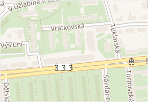 Vrátkovská v obci Praha - mapa ulice