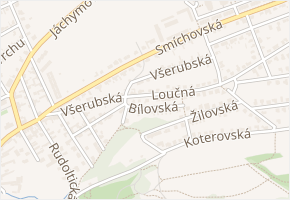 Všerubská v obci Praha - mapa ulice