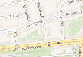 Vykáňská v obci Praha - mapa ulice
