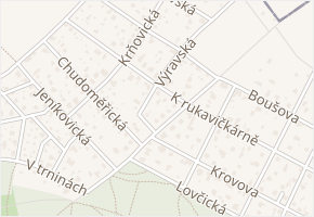 Výravská v obci Praha - mapa ulice