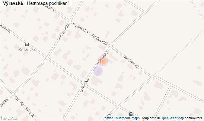 Mapa Výravská - Firmy v ulici.
