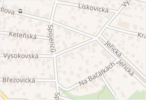 Vysokovská v obci Praha - mapa ulice