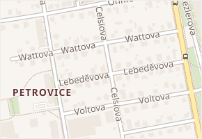 Wattova v obci Praha - mapa ulice