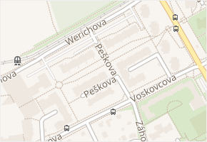Werichova v obci Praha - mapa ulice