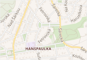 Za Hanspaulkou v obci Praha - mapa ulice
