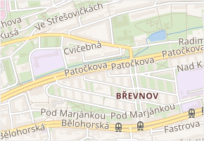 Za Kajetánkou v obci Praha - mapa ulice