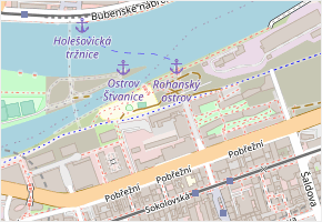Za Karlínským přístavem v obci Praha - mapa ulice