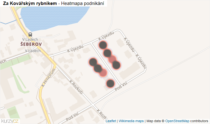 Mapa Za Kovářským rybníkem - Firmy v ulici.
