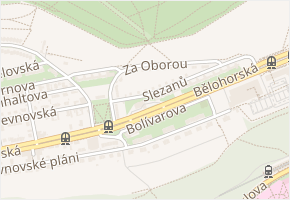 Za oborou v obci Praha - mapa ulice
