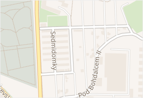 Za Sedmidomky v obci Praha - mapa ulice