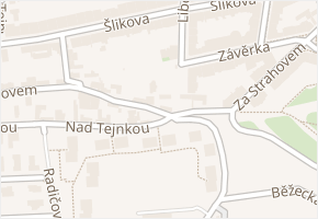 Za Strahovem v obci Praha - mapa ulice