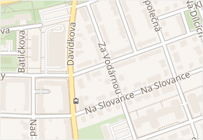Za vodárnou v obci Praha - mapa ulice