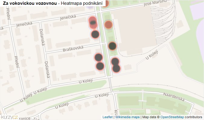 Mapa Za vokovickou vozovnou - Firmy v ulici.