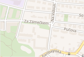 Za zámečkem v obci Praha - mapa ulice