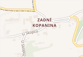 Zadní Kopanina v obci Praha - mapa části obce