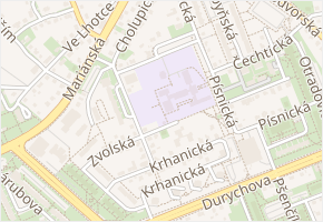 Žampašská v obci Praha - mapa ulice
