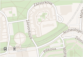 Zázvorkova v obci Praha - mapa ulice