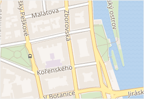 Zborovská v obci Praha - mapa ulice