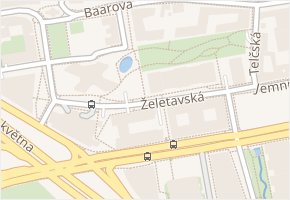 Želetavská v obci Praha - mapa ulice