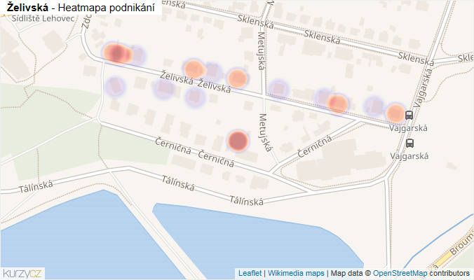 Mapa Želivská - Firmy v ulici.