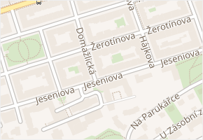 Žerotínova v obci Praha - mapa ulice