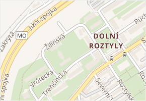 Žilinská v obci Praha - mapa ulice