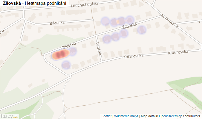 Mapa Žilovská - Firmy v ulici.
