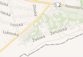 Živonínská v obci Praha - mapa ulice