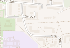 Zívrova v obci Praha - mapa ulice