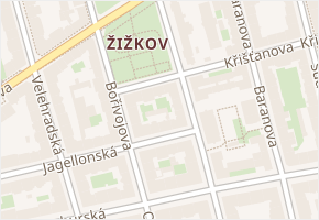 Žižkovo náměstí v obci Praha - mapa ulice