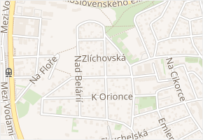 Zlíchovská v obci Praha - mapa ulice