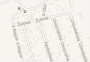 Žulová v obci Praha - mapa ulice
