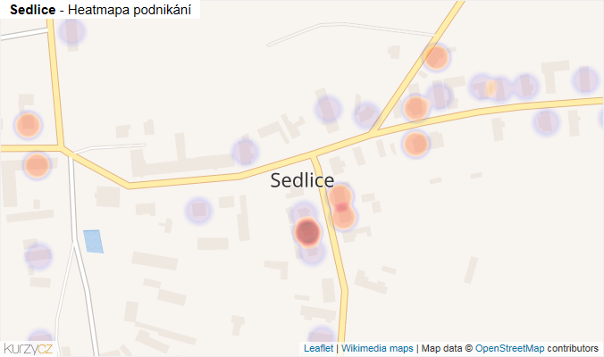 Mapa Sedlice - Firmy v části obce.