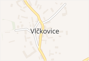 Vlčkovice v obci Praskačka - mapa části obce