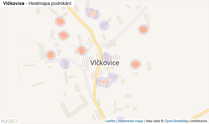 Mapa Vlčkovice - Firmy v části obce.