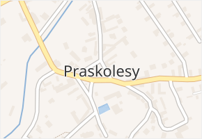 Praskolesy v obci Praskolesy - mapa části obce
