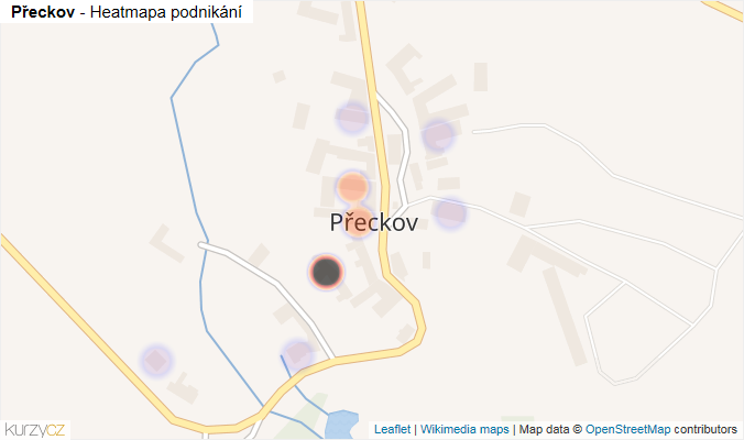 Mapa Přeckov - Firmy v části obce.