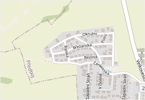 Břežanská v obci Předboj - mapa ulice