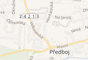 Horňátecká v obci Předboj - mapa ulice