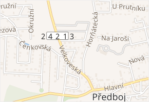 Krátká v obci Předboj - mapa ulice
