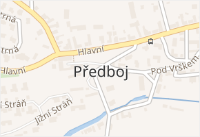 Předboj v obci Předboj - mapa části obce