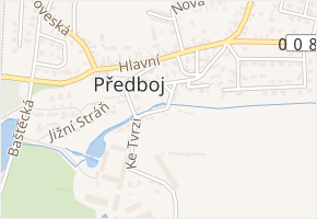 U Rybníčka v obci Předboj - mapa ulice