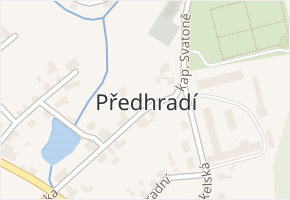 Předhradí v obci Předhradí - mapa části obce