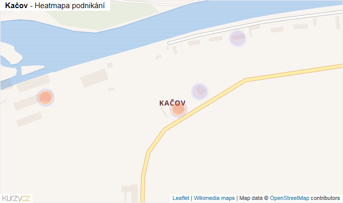 Mapa Kačov - Firmy v části obce.