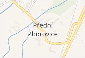 Přední Zborovice v obci Přední Zborovice - mapa části obce